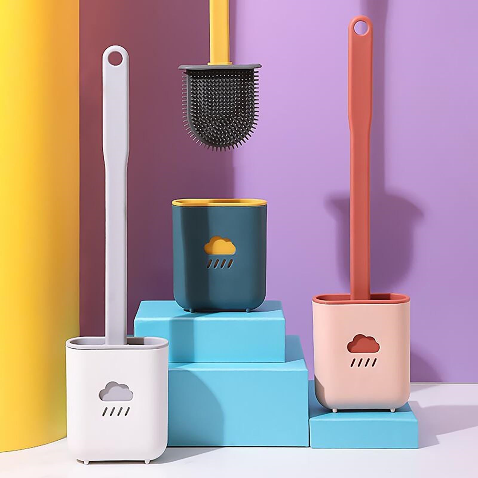 Silicone wall-mounted toilet brush